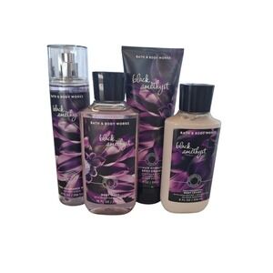 RARE Bath & Body Works Womens Black Amethyst 4pcs Full sz Bundle Aroma Skincare
